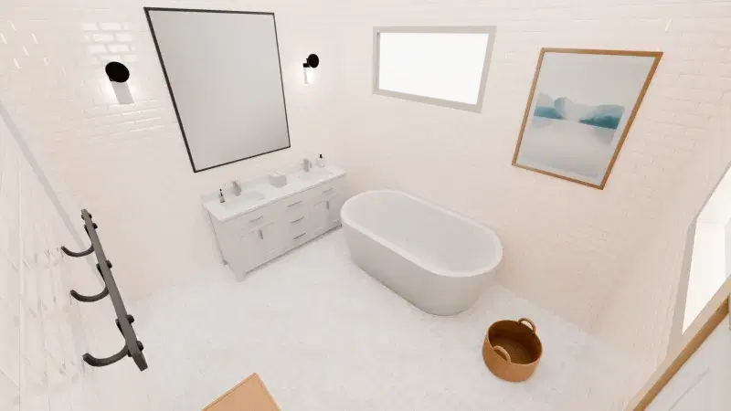 Bathroom interior 3D scene