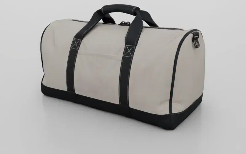Deformable duffel bag 3D asset